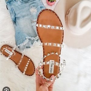 Steve Madden Travel Sandal in clear size 7